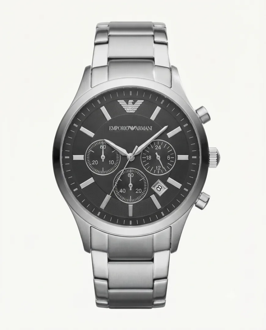 Emphorio Arrwa%! Classic Silver Black Dial