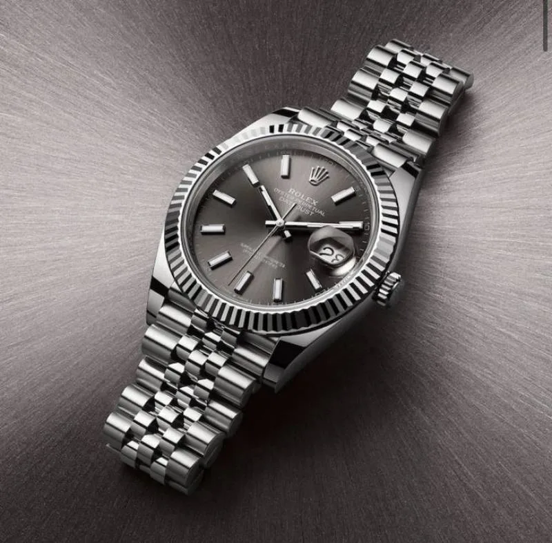 Rolee_x Oyster Perpetual Date Just Silver-Grey