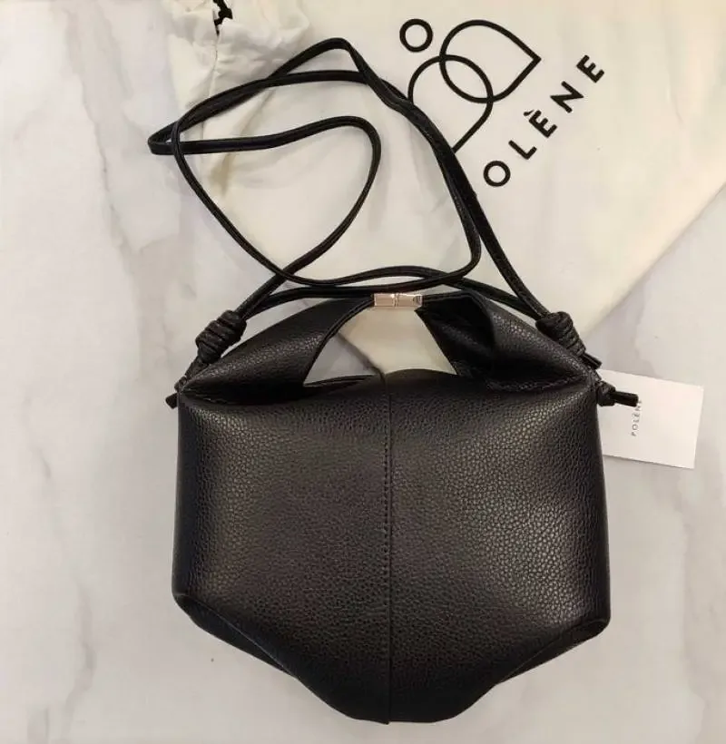 Polenne Beri Textured Leather Shoulder Bag With Box And Dust Bag (Black) (P06594)