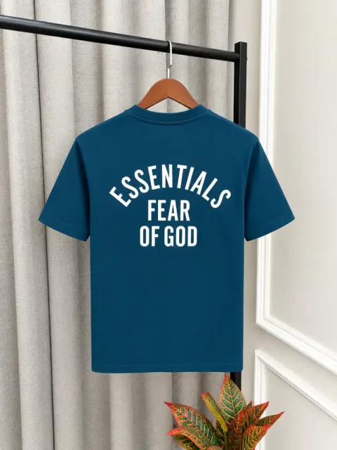 Essential Fear Of God Green Premium Round Neck T-Shirt(1536)