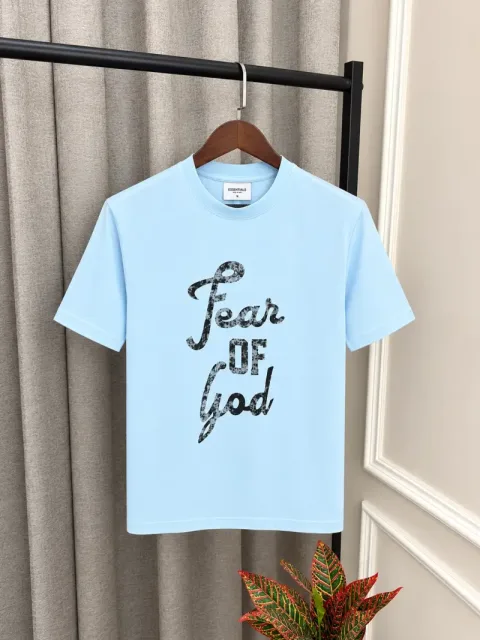 Essential Fear Of God Sky Premium Round Neck T-Shirt(1535)