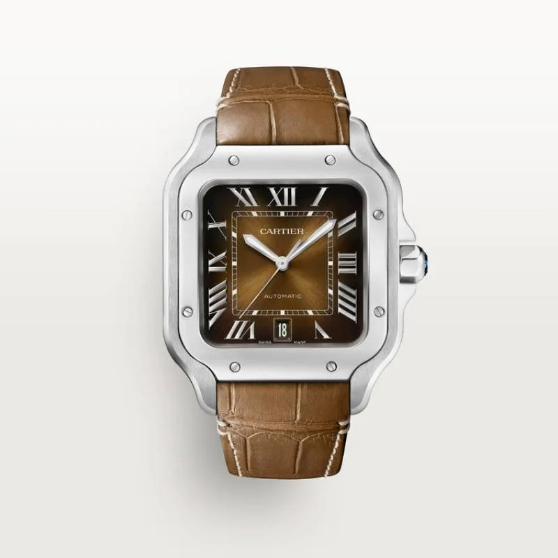 Cartiie_r Santos Automatic brown Roman ank