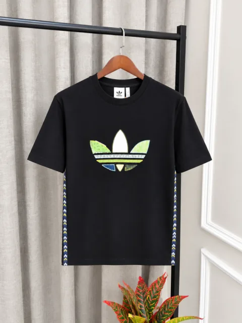 Adida Black Premium Imported HD Front Logo Store Article Round Neck T-Shirt(1514)
