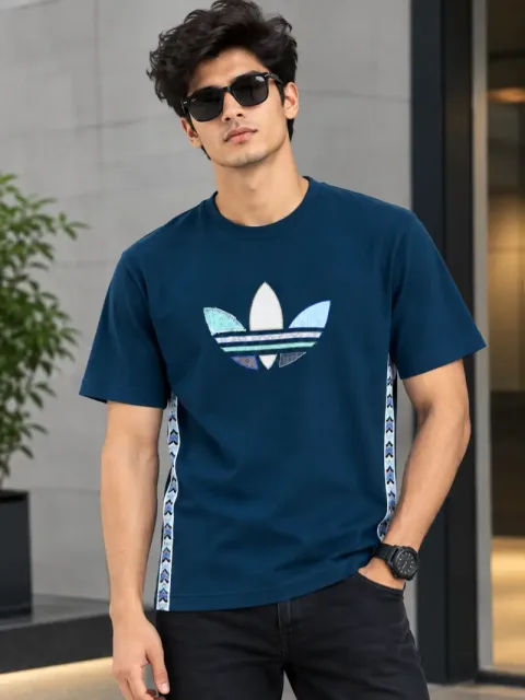 Adida Green Premium Imported HD Front Logo Store Article Round Neck T-Shirt(1512)
