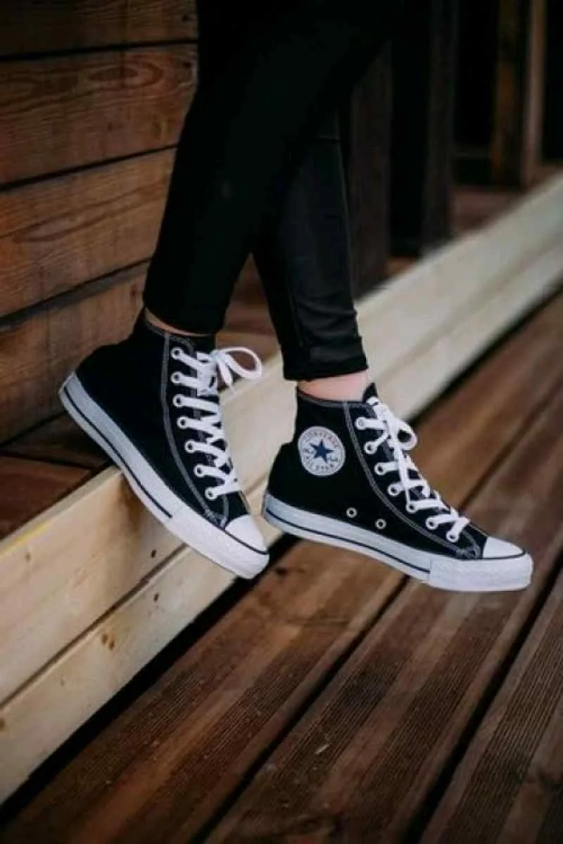 Converse All Star High Black White For Mens