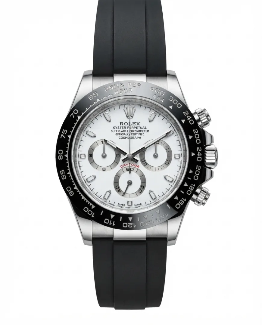 Rolee_x Daytona Oysterflex Perpetual Black White Dial