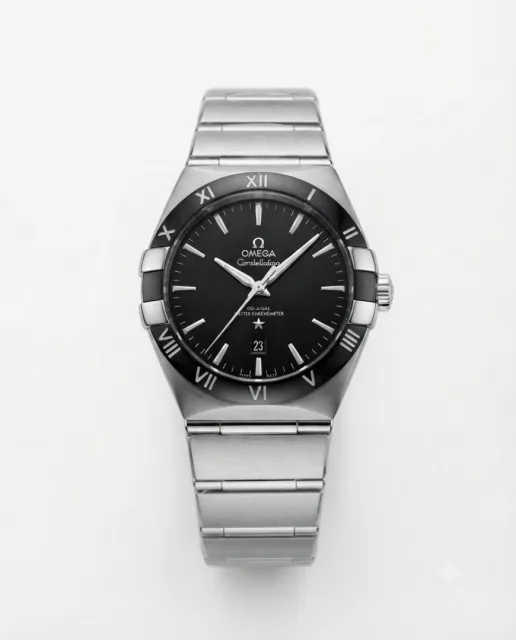 Omegg_a Constellation Co-Axial Chornometer Silver Black Dial