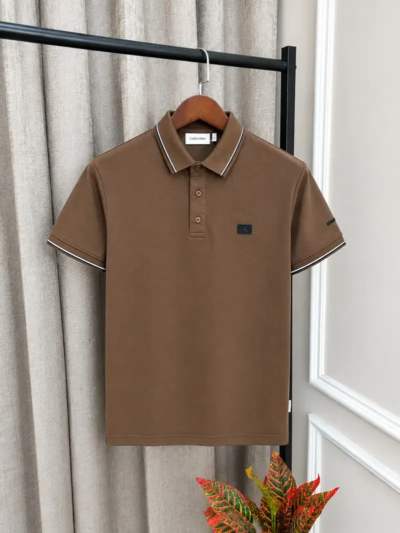 Calvin Kline Brown Premium Imported Polo T-Shirt With Box Packing(1533)