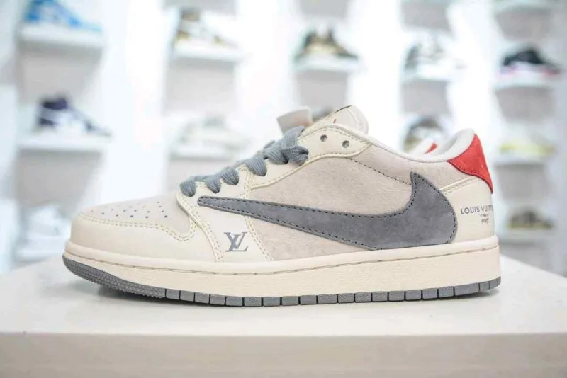 Loiuss vuittoon x Nikkee travis scott beige grey