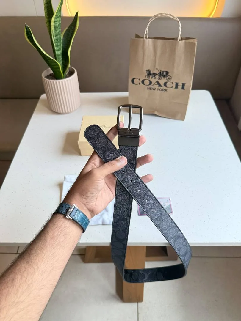 Coacch Harness buckle Mens Reverseable Belt with OGBOX DUSTCOVER CARD model 332