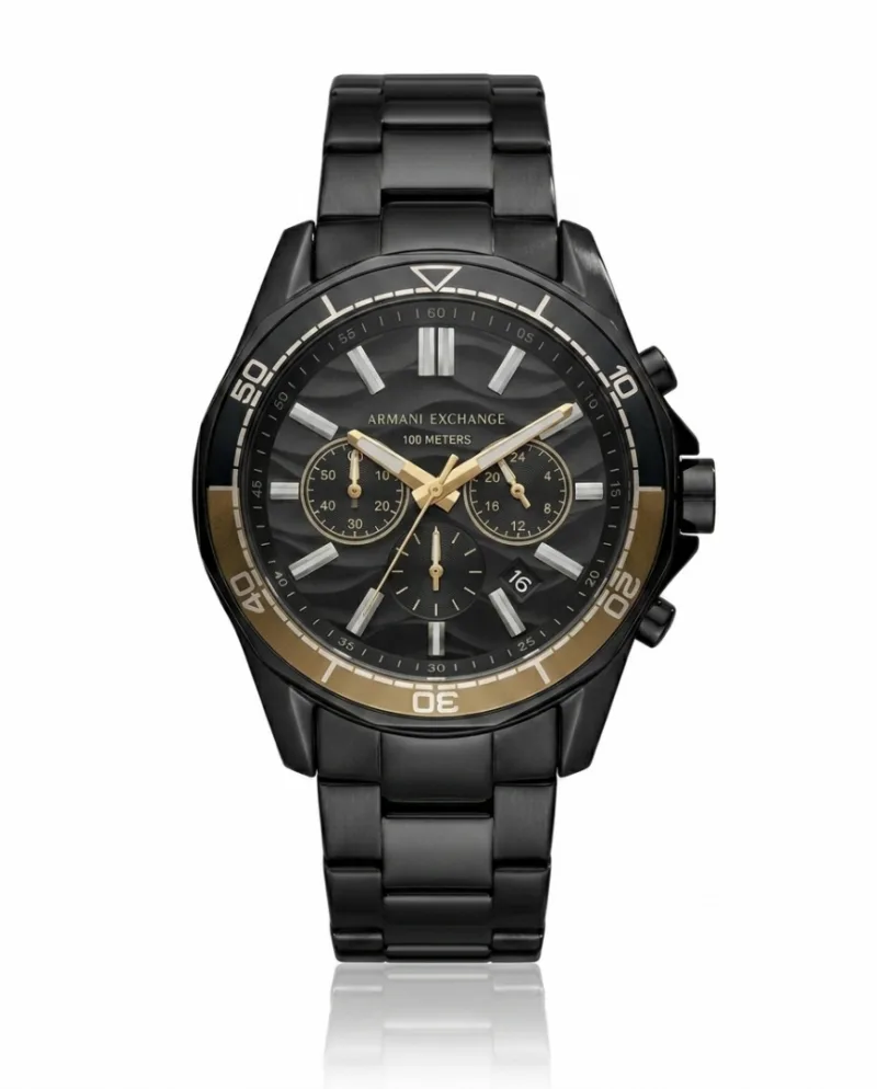 Armaani Exchange 100 Meters Black Dial