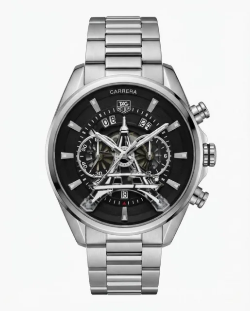 Tagg heuee_r Carrerr_a CAL 1887 silver black dail