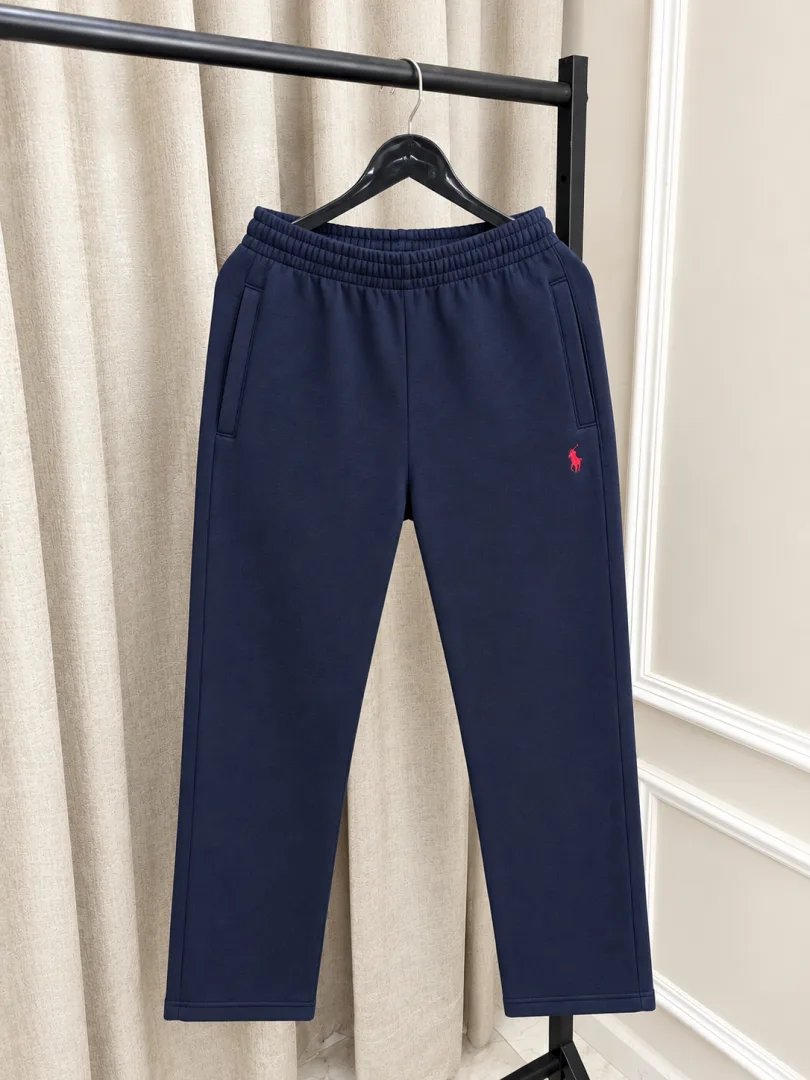Ralp Lauren Navy Blue Imported Embroidery Logo Super Premium Track Pant with Back Pocket(1530)