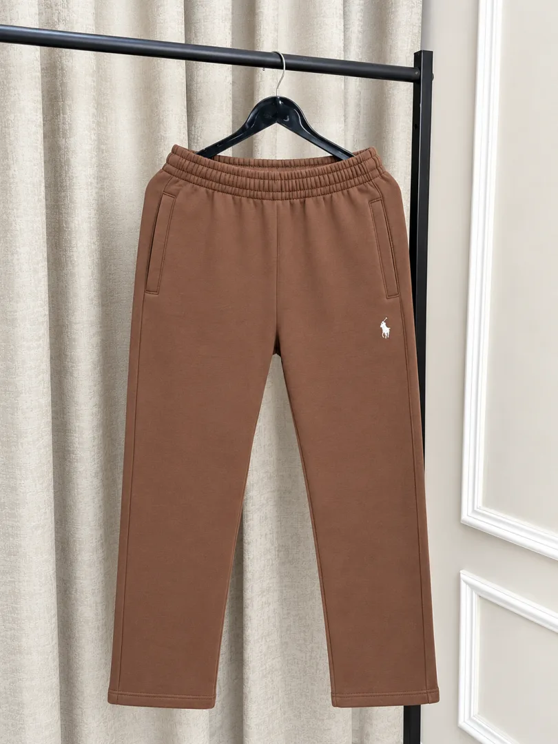 Ralp Lauren Brown Imported Embroidery Logo Super Premium Track Pant with Back Pocket(1529)