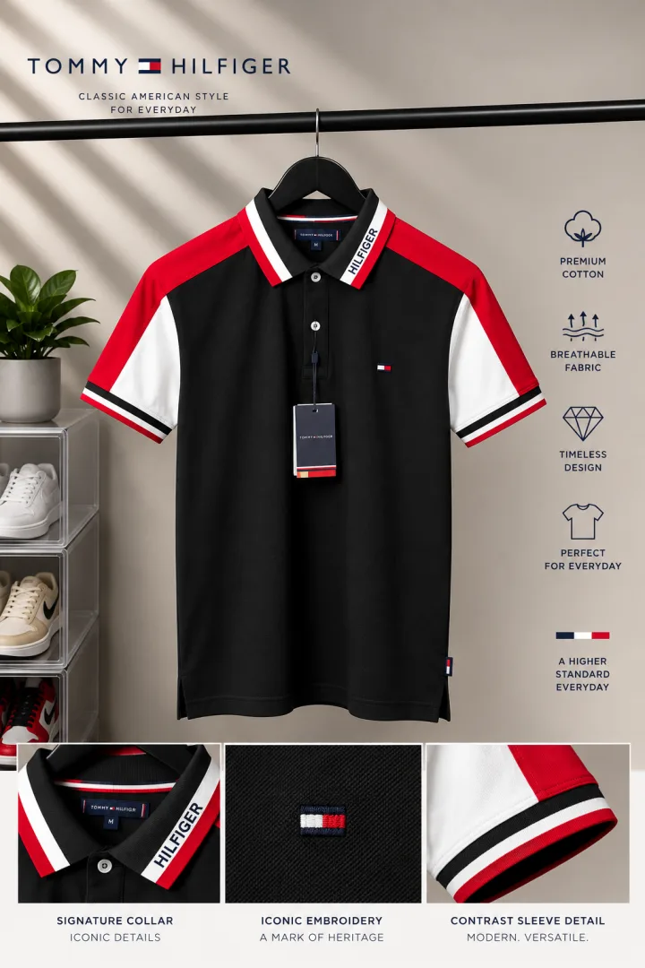Tummy Hilfiiger Premium Polo T-Shirt with OG box Packaging 2202