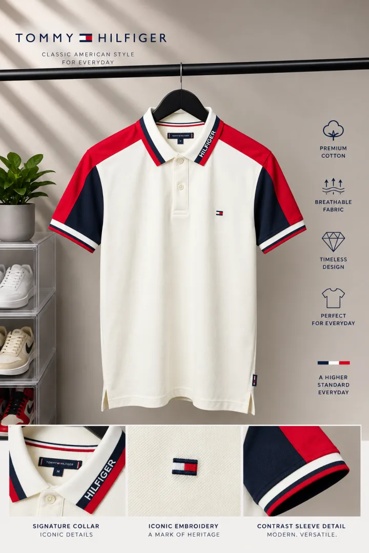 Tummy Hilfiiger Premium Polo T-Shirt with OG box Packaging 2201