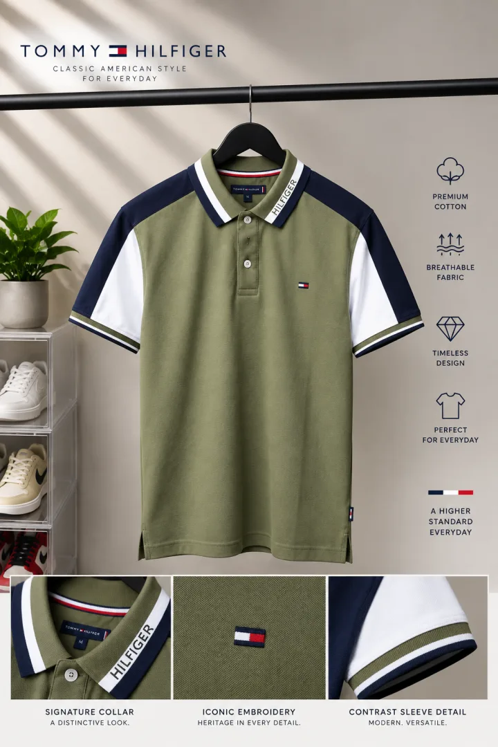 Tummy Hilfiiger Premium Polo T-Shirt with OG box Packaging 2198