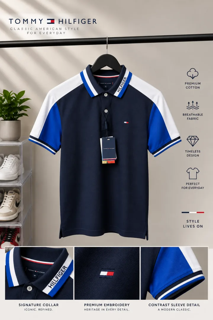 Tummy Hilfiiger Premium Polo T-Shirt With OG Box Packaging 2197