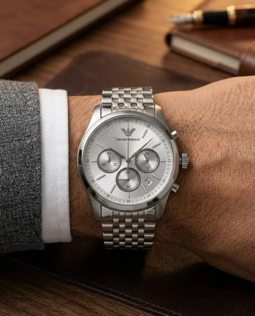 Emphorio Armaan_i AR11581 Chronograph Silver-White