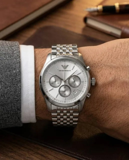 Emphorio Armaan_i AR11581 Chronograph Silver-White