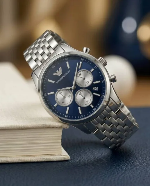 Emphorio Armaan_i AR11581 Chronograph Silver-Blue