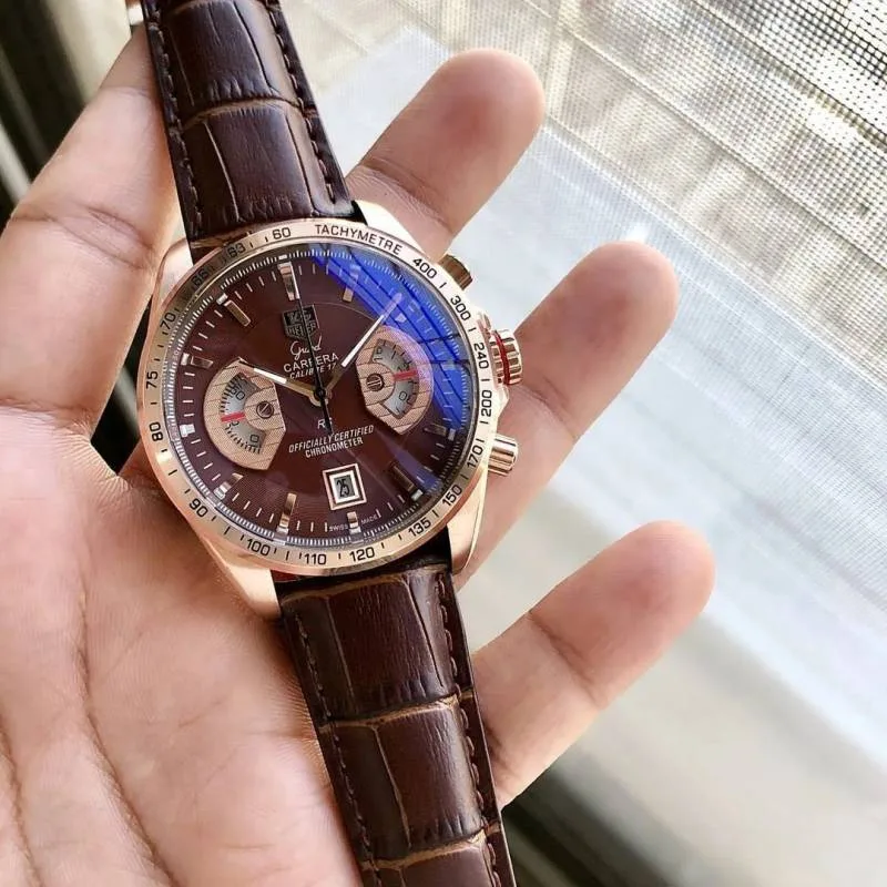 Tag Heuee_r carrera calibre 17 brown and brown