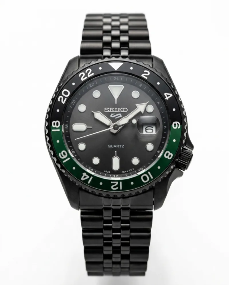 Seiko Gmt Master Green black dail