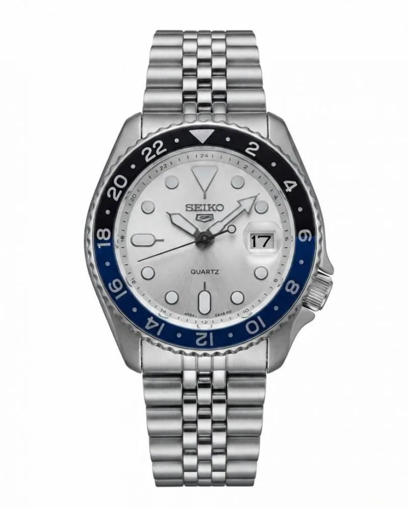 Seiko Gmt Master silver white Dial