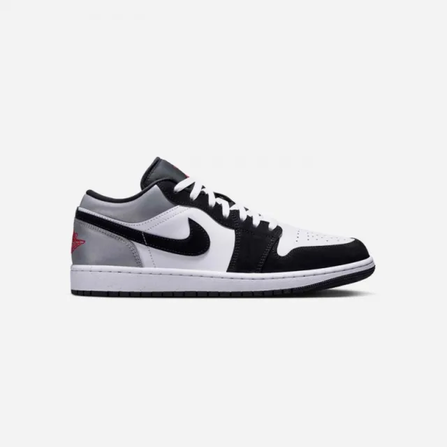 Nikke Air Jordan 1 Low White Fire Red Black Matte Silver