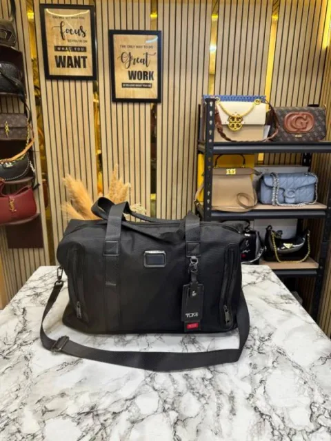 Tumi Alpha 3 Expedition Travel Duffle Bag (Black) (T95885)