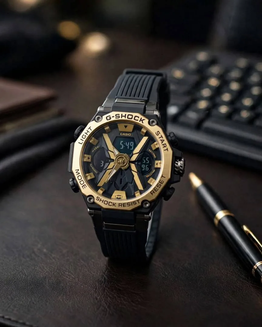 Casio G-Shock analog-digital sports Black Gold