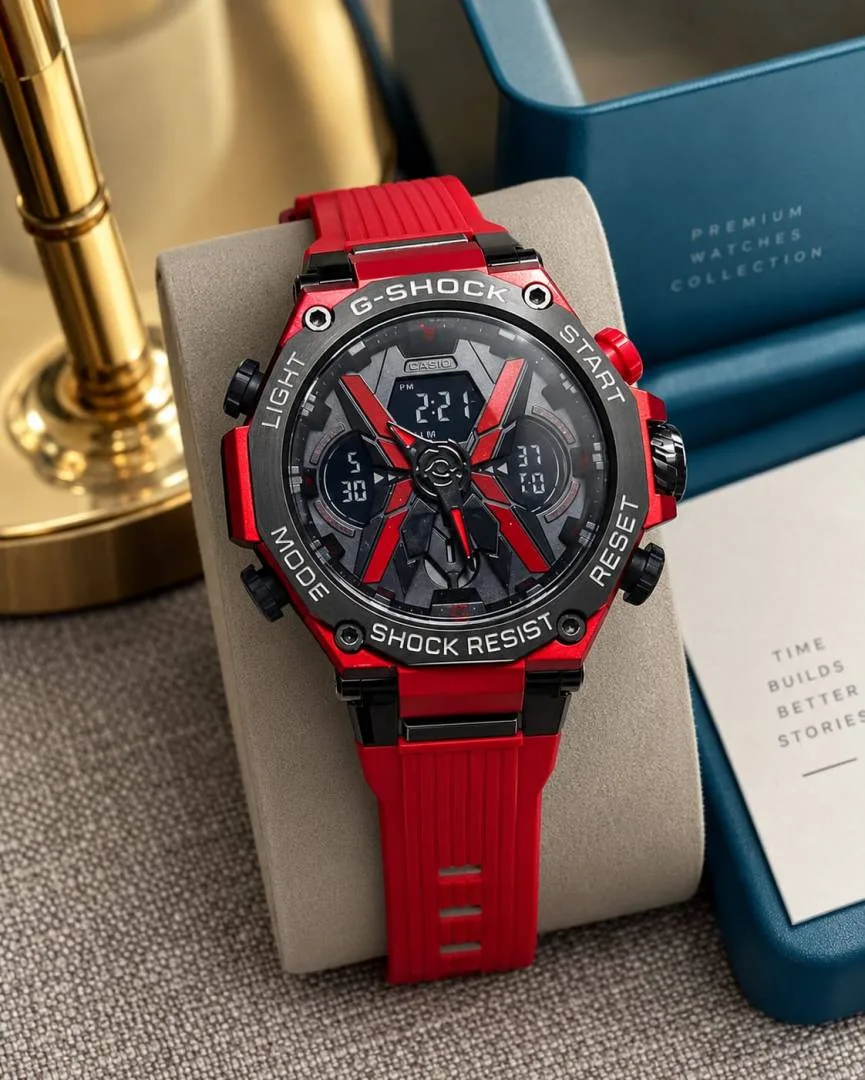 Casio G-Shock analog-digital sports Red