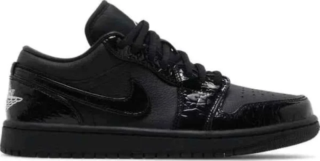 Nikke air jordan 1 low black croc