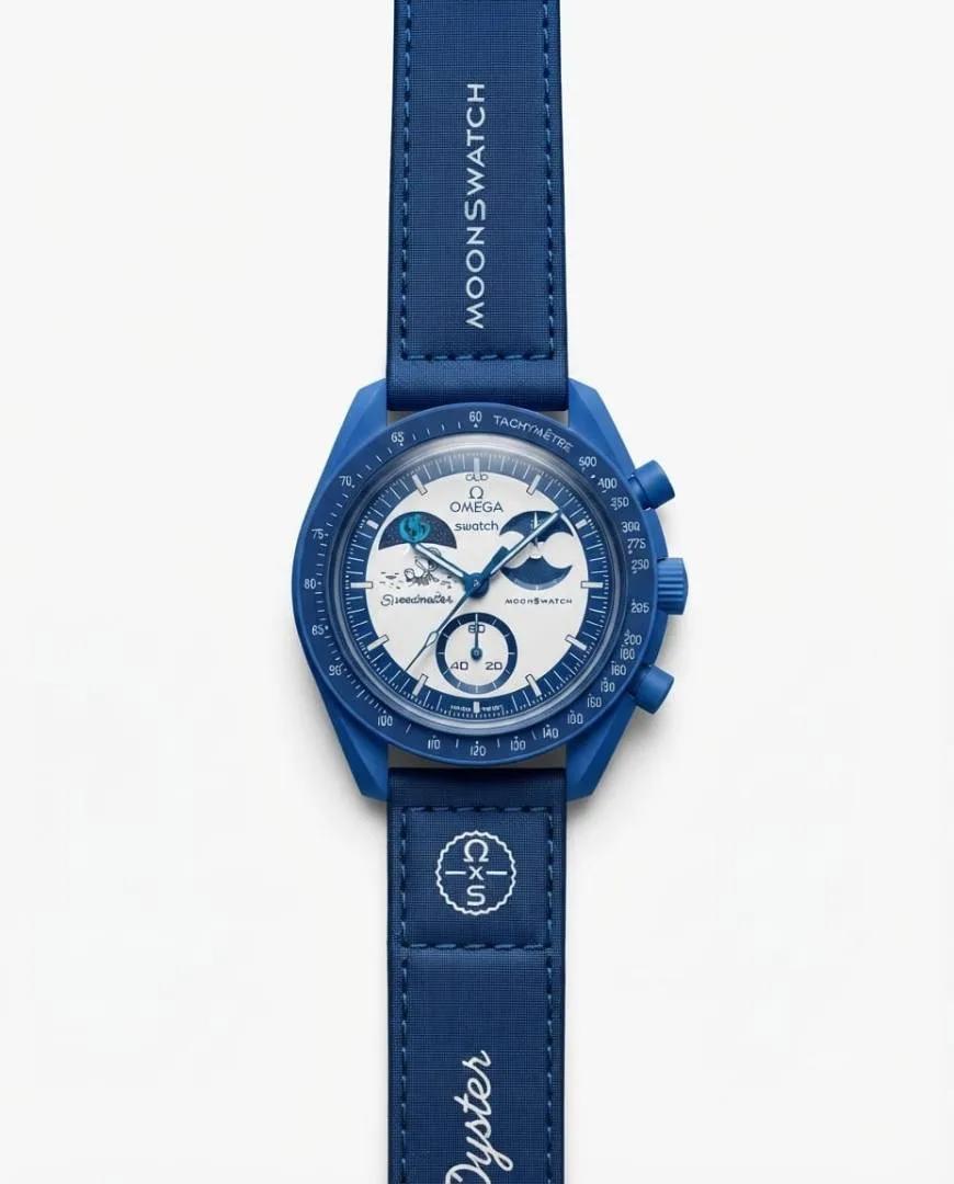 Omegg_a Speedmaster Moon watch Blue