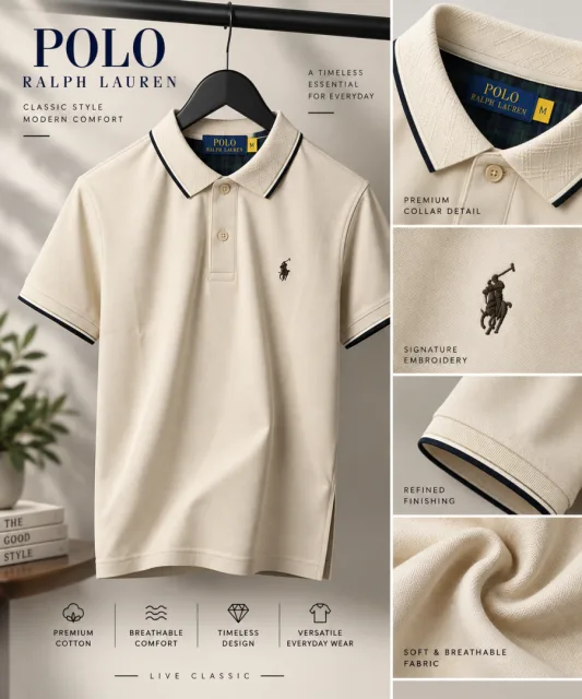 Ralp Laure_n Premium Polo T-Shirt with og box packaging 2153