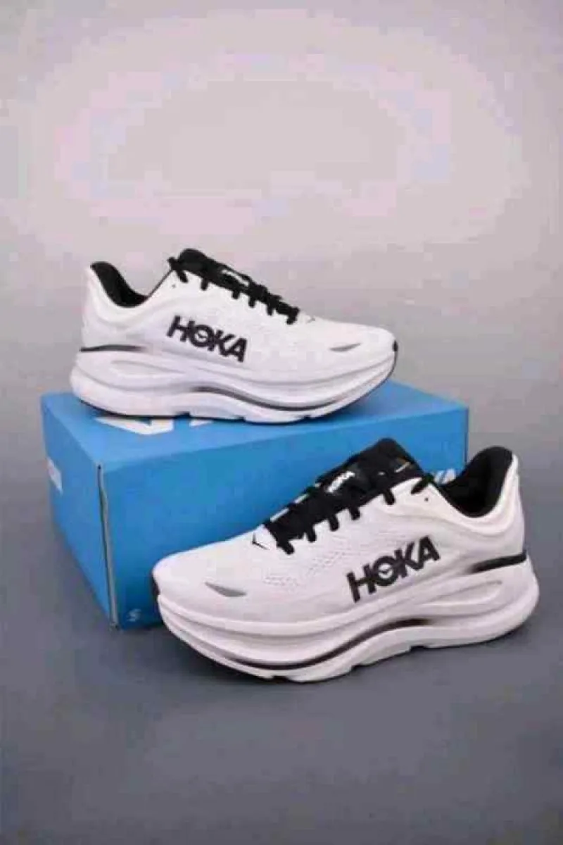 Hoka Bondi 9 White Black 126