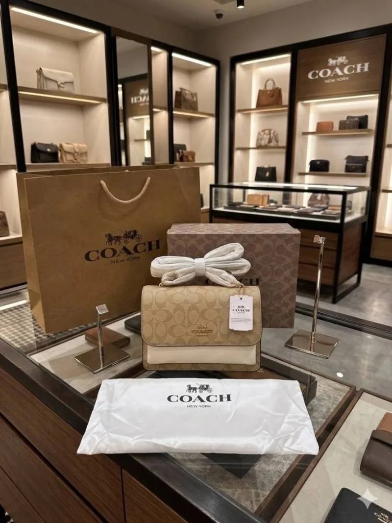 Coacch klare signature monogram crossbody bag with ogbox carrybag etc 551