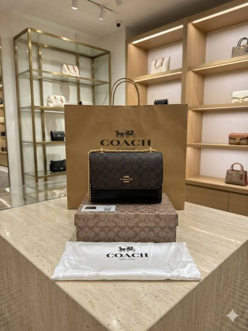 Coacch klare signature monogram crossbody bag with ogbox carrybag etc 547