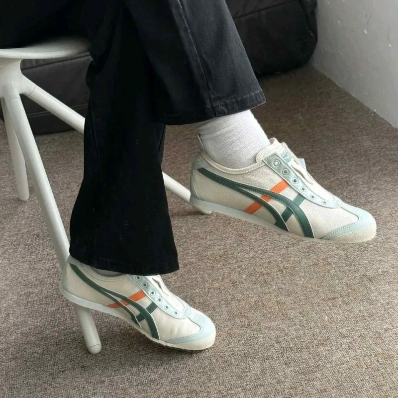 Onitsuukaa Tigerr Mexico 66 Slip On Cream Green 1253
