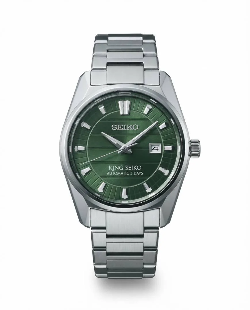 King Seiko Vanac Quartz Silver Green Dial