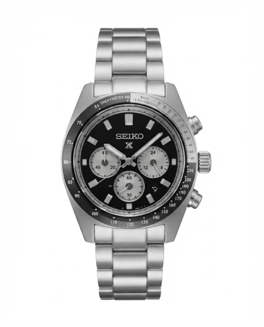 Seiko Prospex Speedtime Chronograph Silver Black Dial