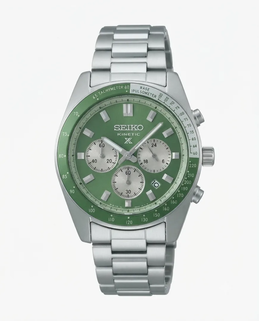 Seiko Prospex Speedtime Chronograph Silver Green Dial