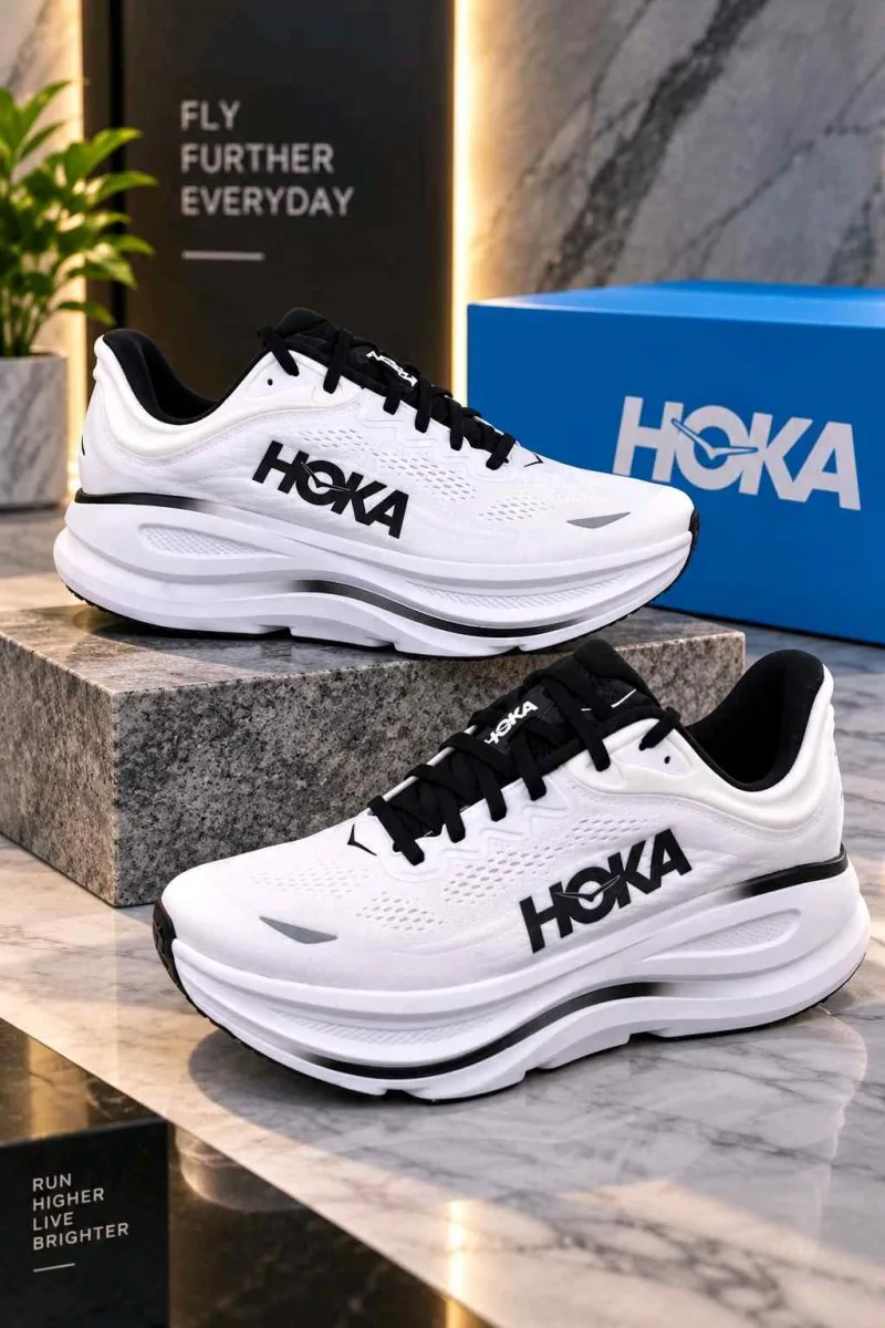 Hoka Bondi 9 White Black 2056