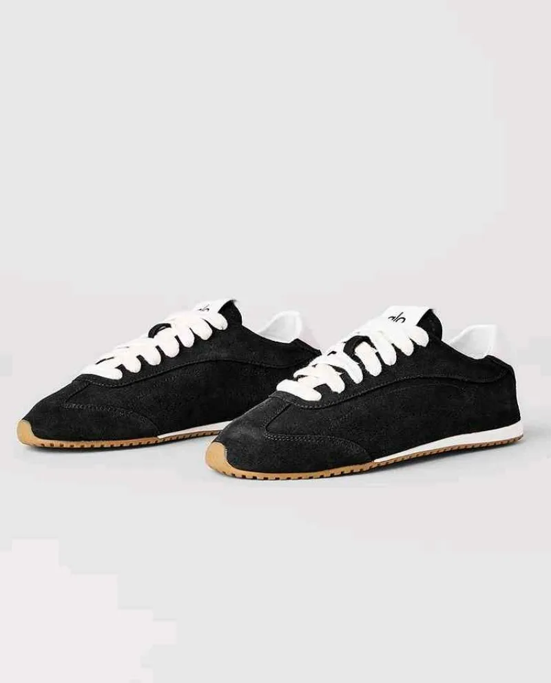Alo Yoga Sunset Suede Sneakers Black 6205