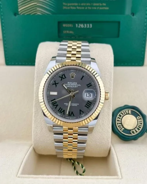 Rolee_x Oyster Perpetual Date Just 2Ton-Gold-Grey