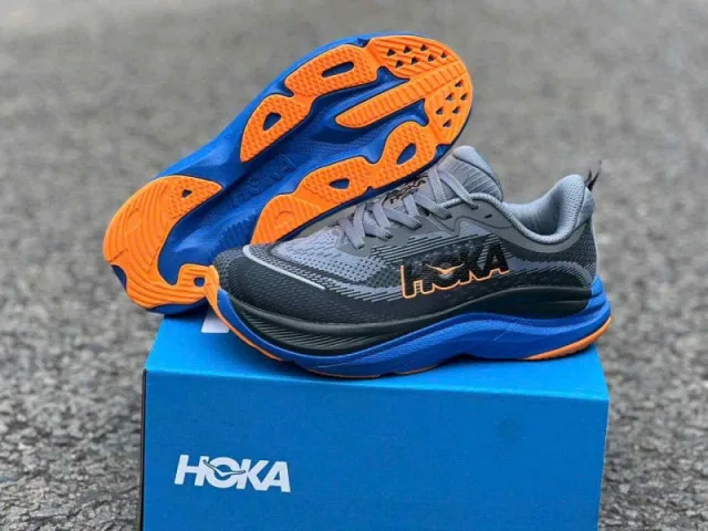 Hoka Skyflow Wide in DownpourThunder Cloud