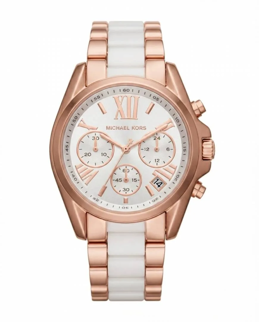 Michea_l kors bradshaw two tone White Dial