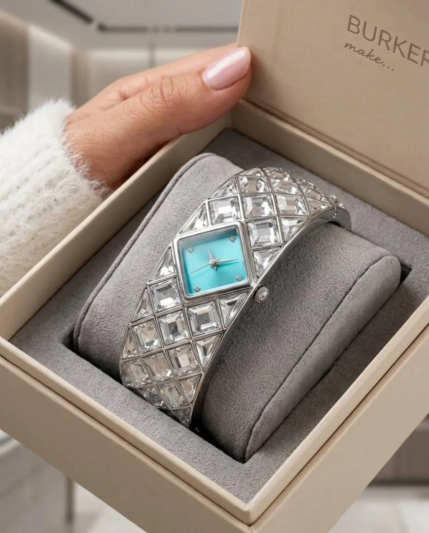 Swarrovsk_i Curiosa Bangle Silver To Tiffany
