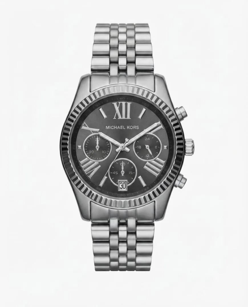 Michea_l kors Lexington Mk8602 Silver Black Dial
