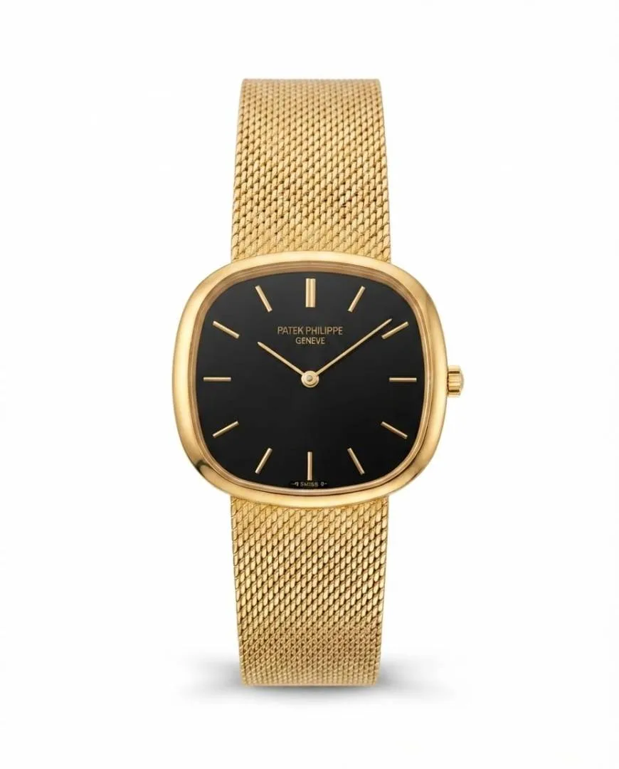 Patek philipe Ellipse Timepiece Gold Black Dial